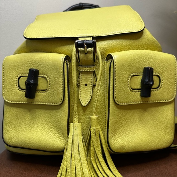 Gucci Leather Bamboo Tassel Backpack - Picture 3 of 16